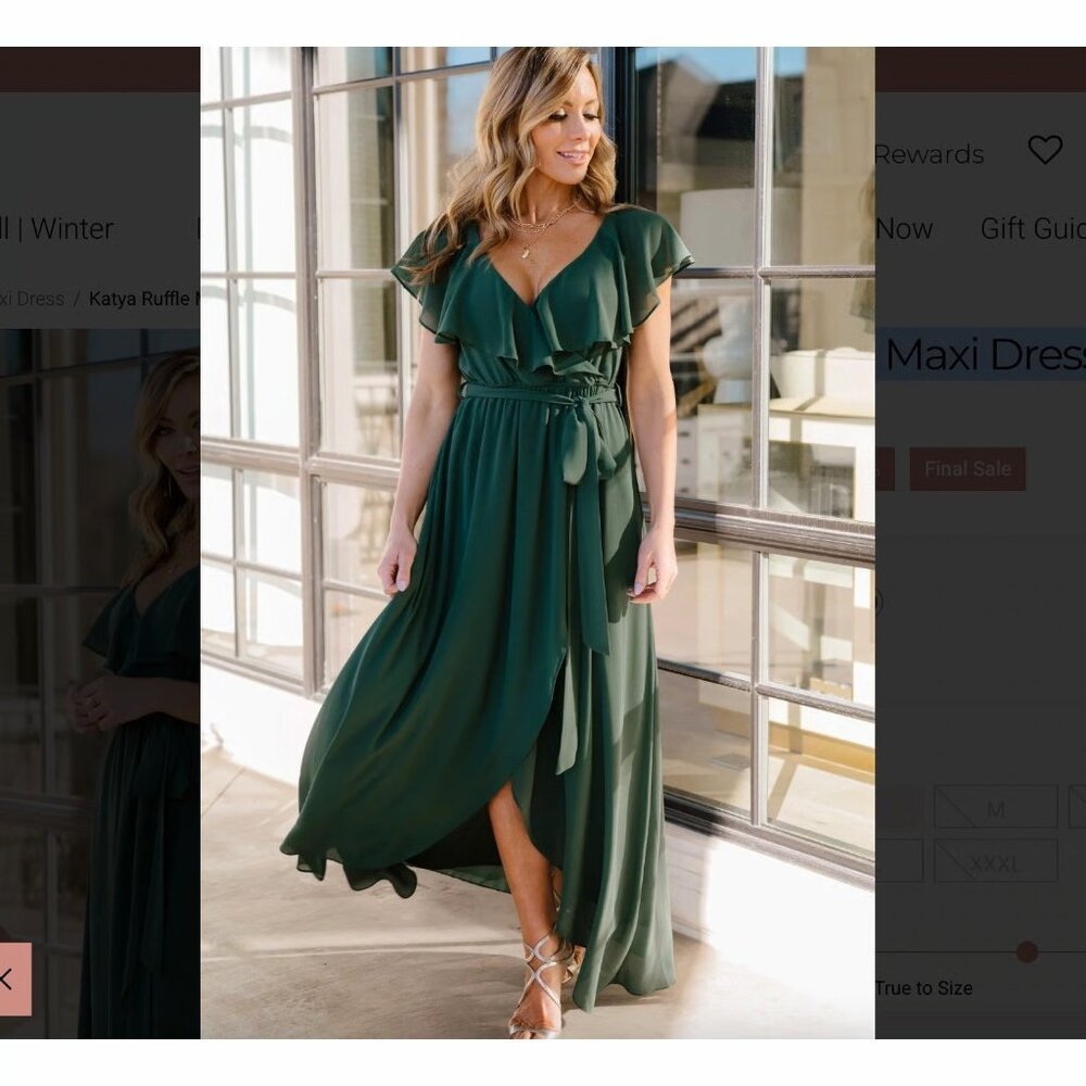 Katya ruffle maxi dress